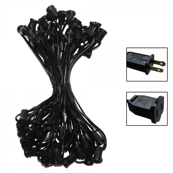 Black Light Strand Spt 1 sockets