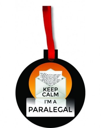 Paralegal Round Hardboard Holiday Ornament