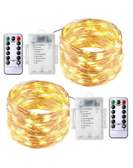 Fairy String Lights Fairy Lights Waterproof 8 Modes 50 LED 16.4ft ...