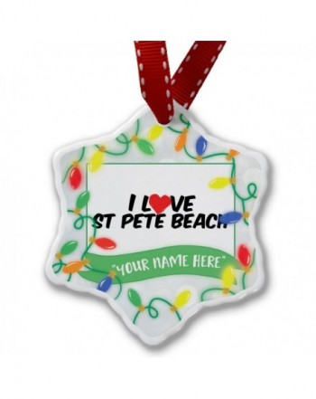 NEONBLOND Personalized Christmas Ornament Beach
