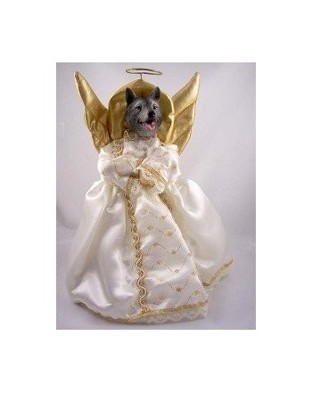 Norwegian Elkhound Angel Tree Topper