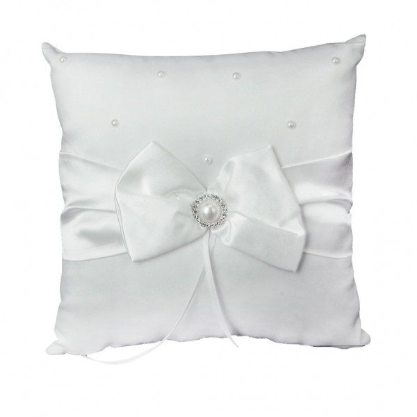 Elegant Bowknot Rhinestone Wedding Cushion