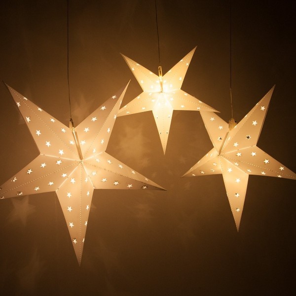 Fold-Flat 5-Point Star Light - LED Star Christmas Decoration - Party ...