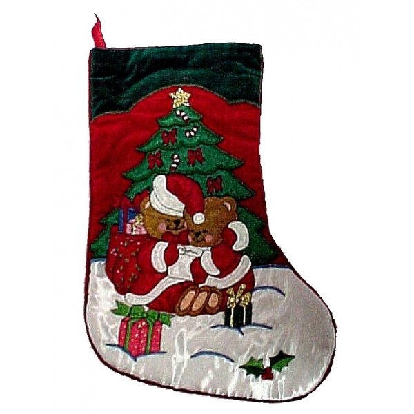 Gorgeous Christmas Holiday Stocking Cuddling