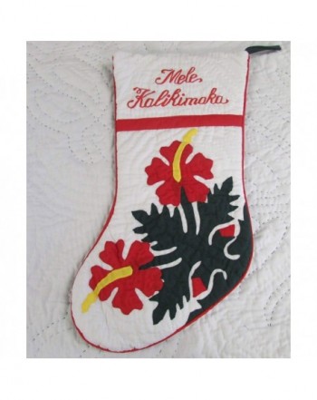 Hawaiian quilted appliqued Christmas Stockings