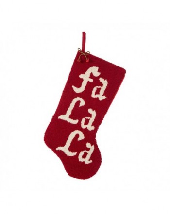 Glitzhome Handmade Hooked Christmas Stocking