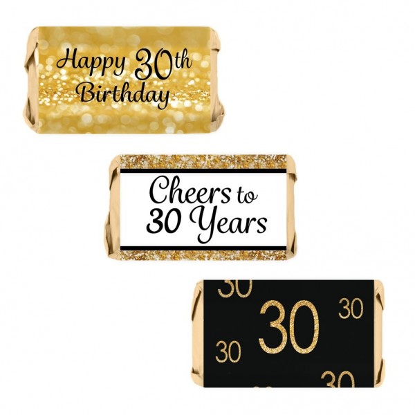 Birthday Party Miniatures Wrapper Stickers