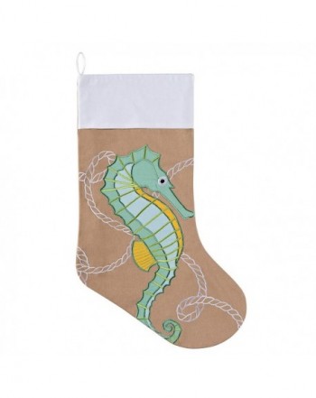 Christmas Stocking Seahorse Tropical Decor