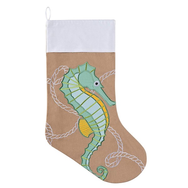 Christmas Stocking Seahorse Tropical Decor