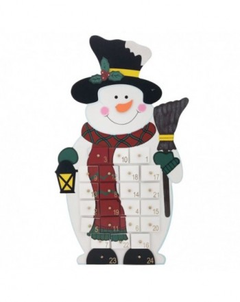 Christmas Snowman Calendar Painted Figurines