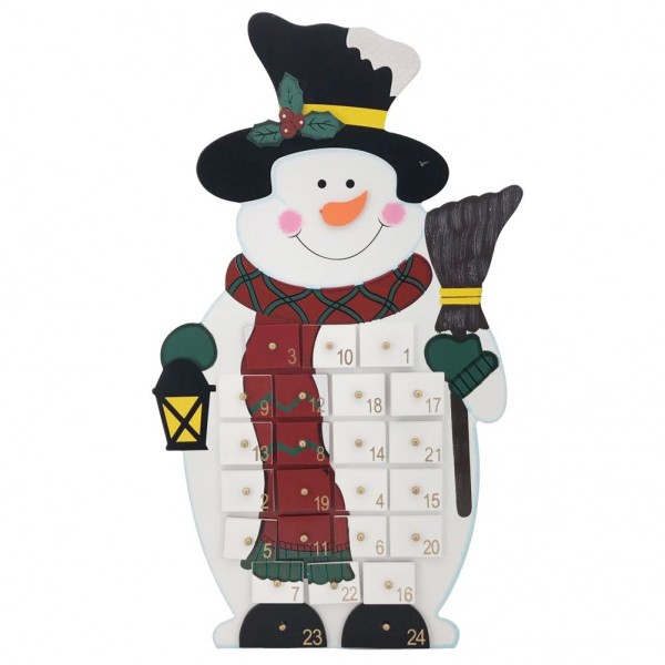 Christmas Snowman Calendar Painted Figurines