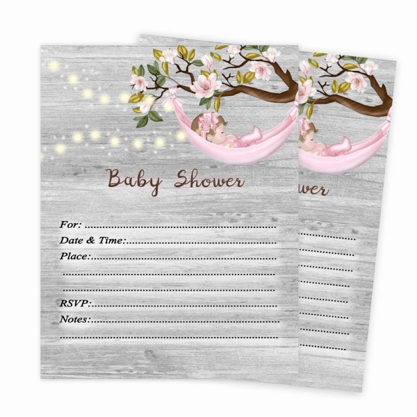 Rustic Baby Shower Invitations Invites