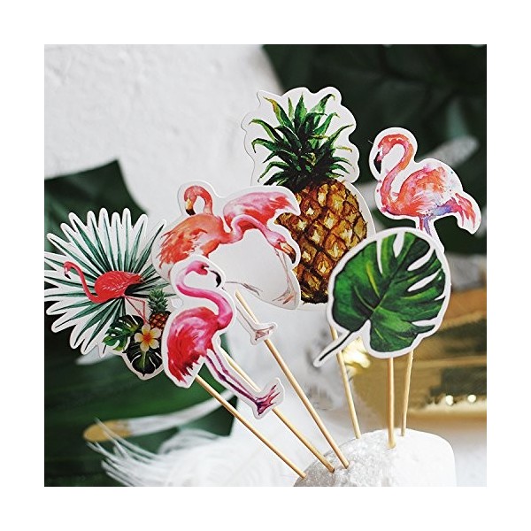 Flamingo Pineapple Monstera Party Decorations