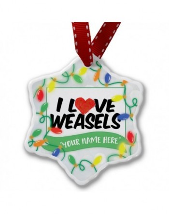 NEONBLOND Personalized Christmas Ornament Weasels