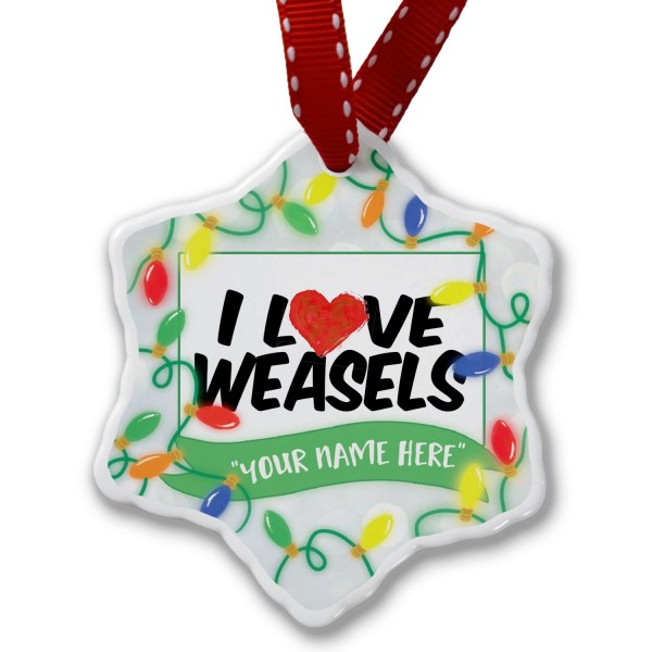 NEONBLOND Personalized Christmas Ornament Weasels