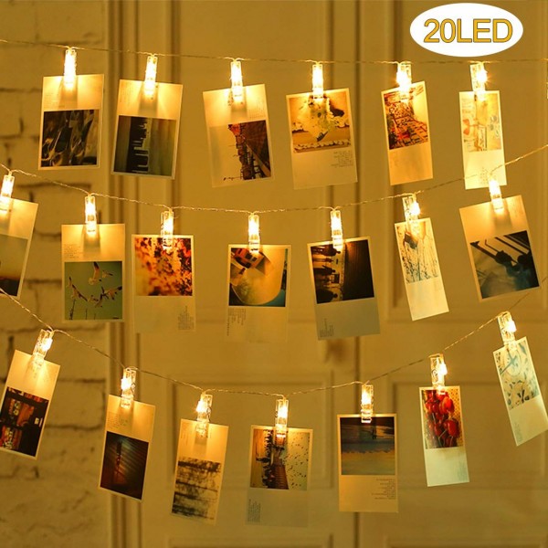 Photo String Lights Battery Operated