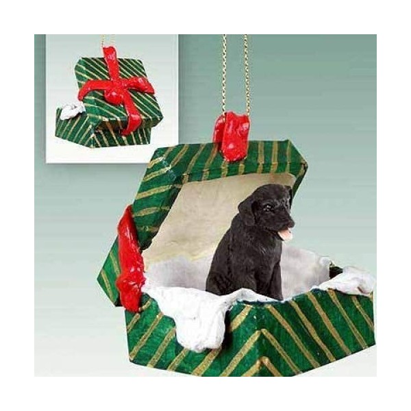 Black Lab Gift Christmas Ornament