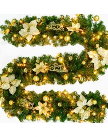 Coxeer Christmas Garland Artificial Operated