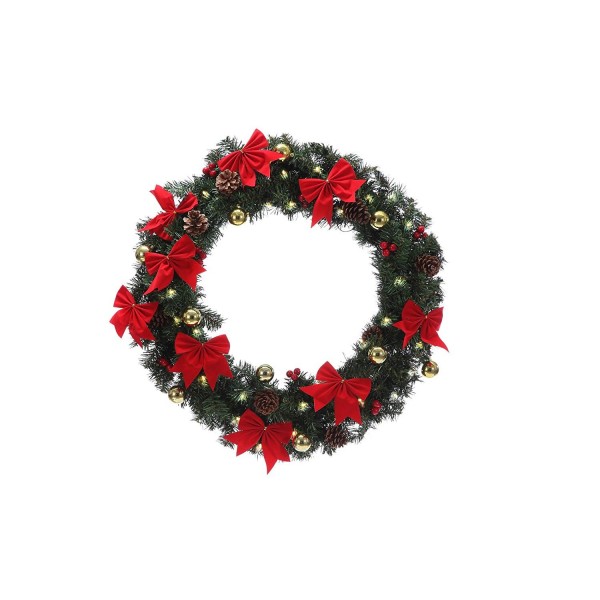 Homegear Pre Lit Christmas Wreath Light