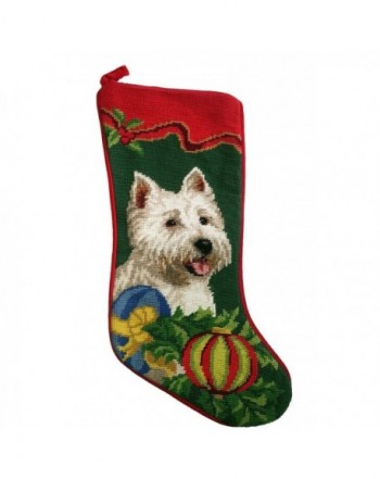 Highland Westie Needlepoint Christmas Stocking