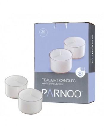 White Tealight Candles Clear Cup