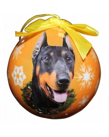 Doberman Christmas Ornament Shatter Personalize