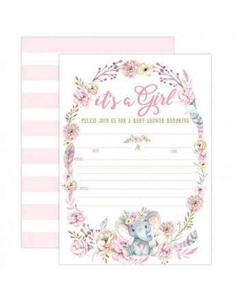 Elephant Invitation Sprinkle Invitations Envelopes