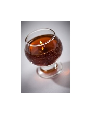 Amaretto Scented Glass Candle Cognac