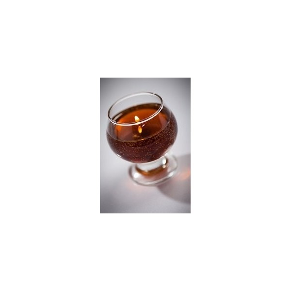 Amaretto Scented Glass Candle Cognac