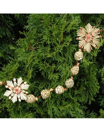 ScandinavianShoppe H1 901 4 Straw Garland Snowflake