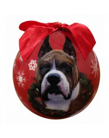 Boxer Christmas Ornament Shatter Personalize