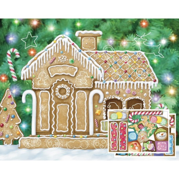 Gingerbread Sticker Calendar Countdown Christmas