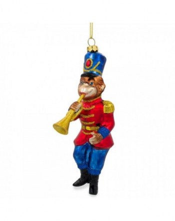 Monkey Nutcracker Trumpet Christmas Ornament