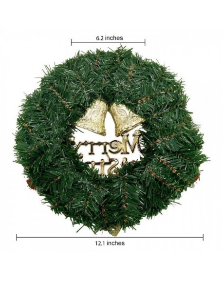 Christmas Wreath Merry Christmas Front Door Ornament Wall Artificial ...