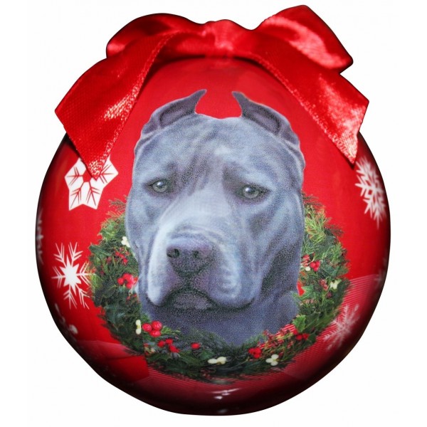 Pit Bull Christmas Ornament Personalize