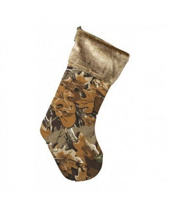 Camouflage Christmas Stocking Plush Faux