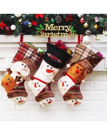 Christmas Stockings Reindeer Fireplace Decoration