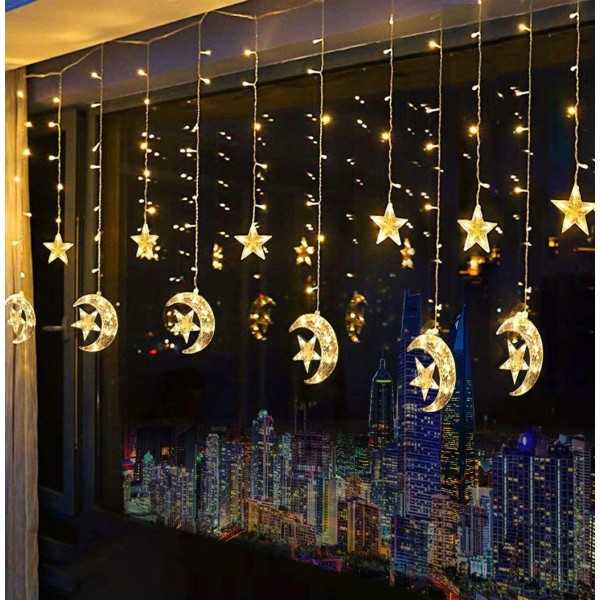 Domoos Curtain Flashing Decoration Christmas