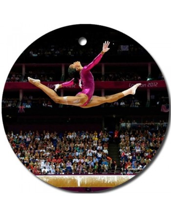 Gymnastics Ornament round porcelain Christmas