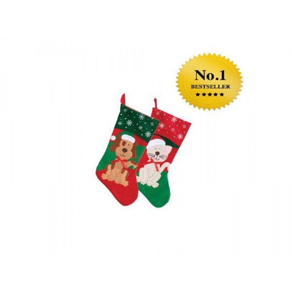 Pack Christmas House Stockings Inch