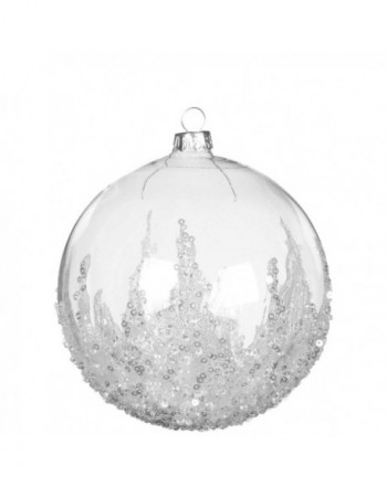 Clear Sequined Hanging Christmas Ornament