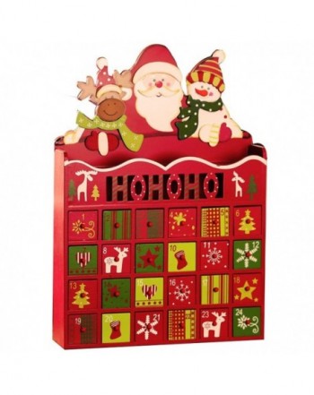 Wooden Christmas Calendar Drawers Decorations