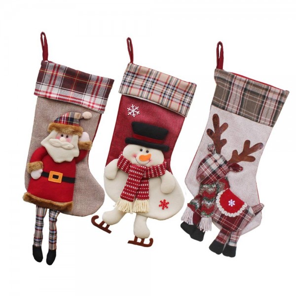 Christmas Stockings Fireplace Ornaments Decoration