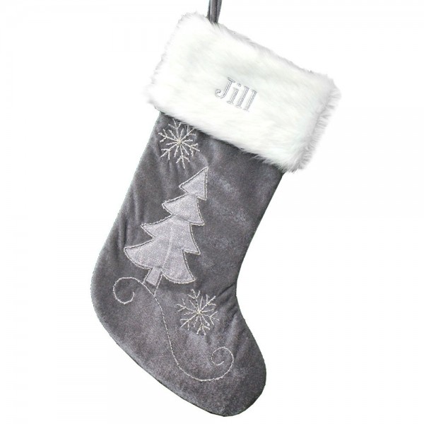 GiftsForYouNow Beading Personalized Stocking Embroidered
