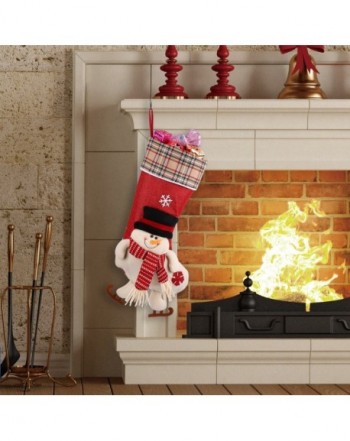 Dpowro Christmas Stockings Applique Decorations