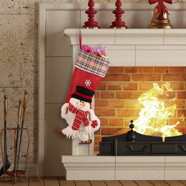 Dpowro Christmas Stockings Applique Decorations