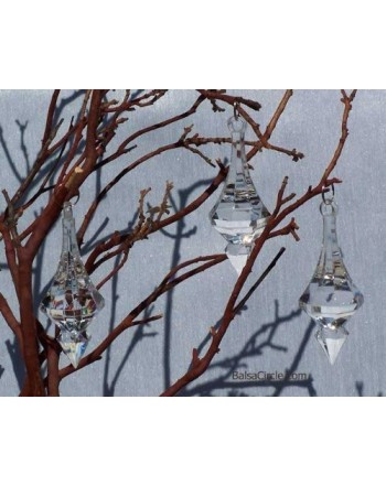 12 Clear Acrylic Drop Ornaments