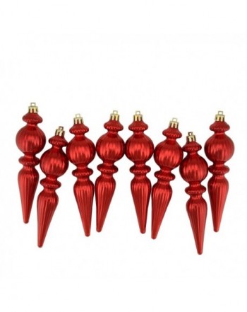 Northlight Ribbed Shatterproof Christmas Ornaments