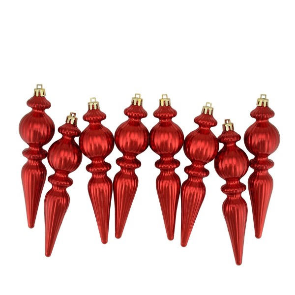 Northlight Ribbed Shatterproof Christmas Ornaments