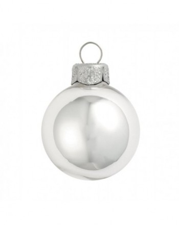 Shiny Silver Glass Christmas Ornaments x